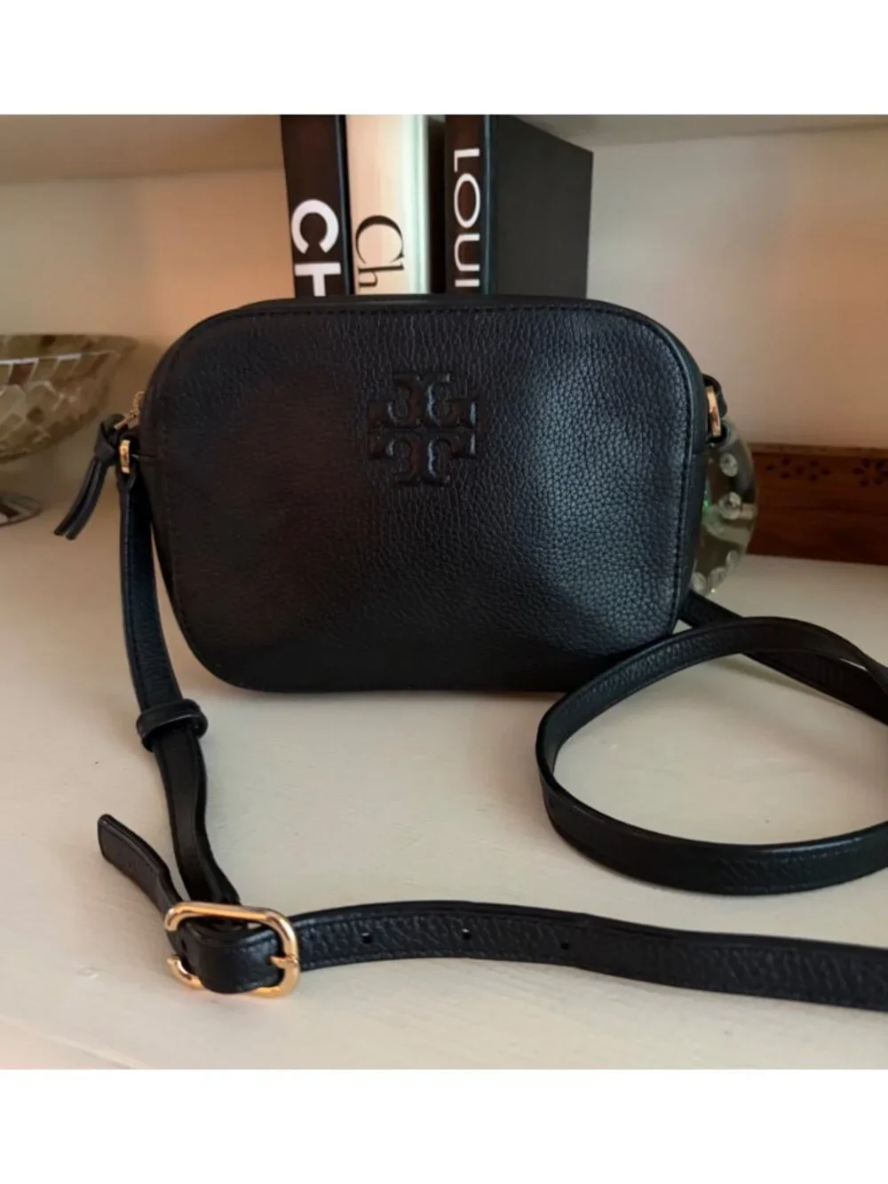 Tory Burch Black Leather Crossbody Bag